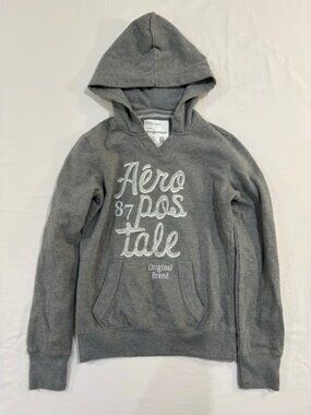 Aeropostale Gray Silver Pullover Hoodie